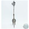 Image 1 : Vintage Hooijkaas Zilverfabriek Silver Mango Fork with Elaborate Ship Design.  Measures 7 3/4" in le