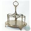 Image 1 : 1806 'London' John Emes Sterling Silver Cruet Stand.  This solid Stand contains a Gadroon Design wit