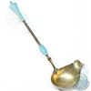 Image 1 : Antique David Anterson 'Norway' Sterling Silver & Enamel Cream Ladle.  Item measures 5 1/2" in lengt
