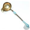 Image 2 : Antique David Anterson 'Norway' Sterling Silver & Enamel Cream Ladle.  Item measures 5 1/2" in lengt