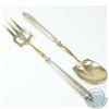Image 1 : Koch & Bergfeld 800 Silver Fork & Spoon Service Set.  Each Piece measures 8" in length and have been