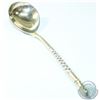 Image 2 : Moscow Russia 19th Century Solid Silver Serving Spoon.  Spoon measures 7 1/2" in length, with Twist 