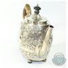 Image 2 : 1800 George Smith (II) & Thomas Hayter Sterling Silver Repousse Teapot.  This Heavily Decorated teap