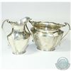 Image 1 : 1907 'London' R H Halford & Sons Sterling Silver Sugar & Creamer Set. This set contains an etched pi
