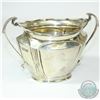 Image 3 : 1907 'London' R H Halford & Sons Sterling Silver Sugar & Creamer Set. This set contains an etched pi