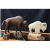 Image 1 : 2 Buffalo Sculptures