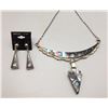 Image 2 : Contemporary Navajo Inlay Necklace with Earrings
