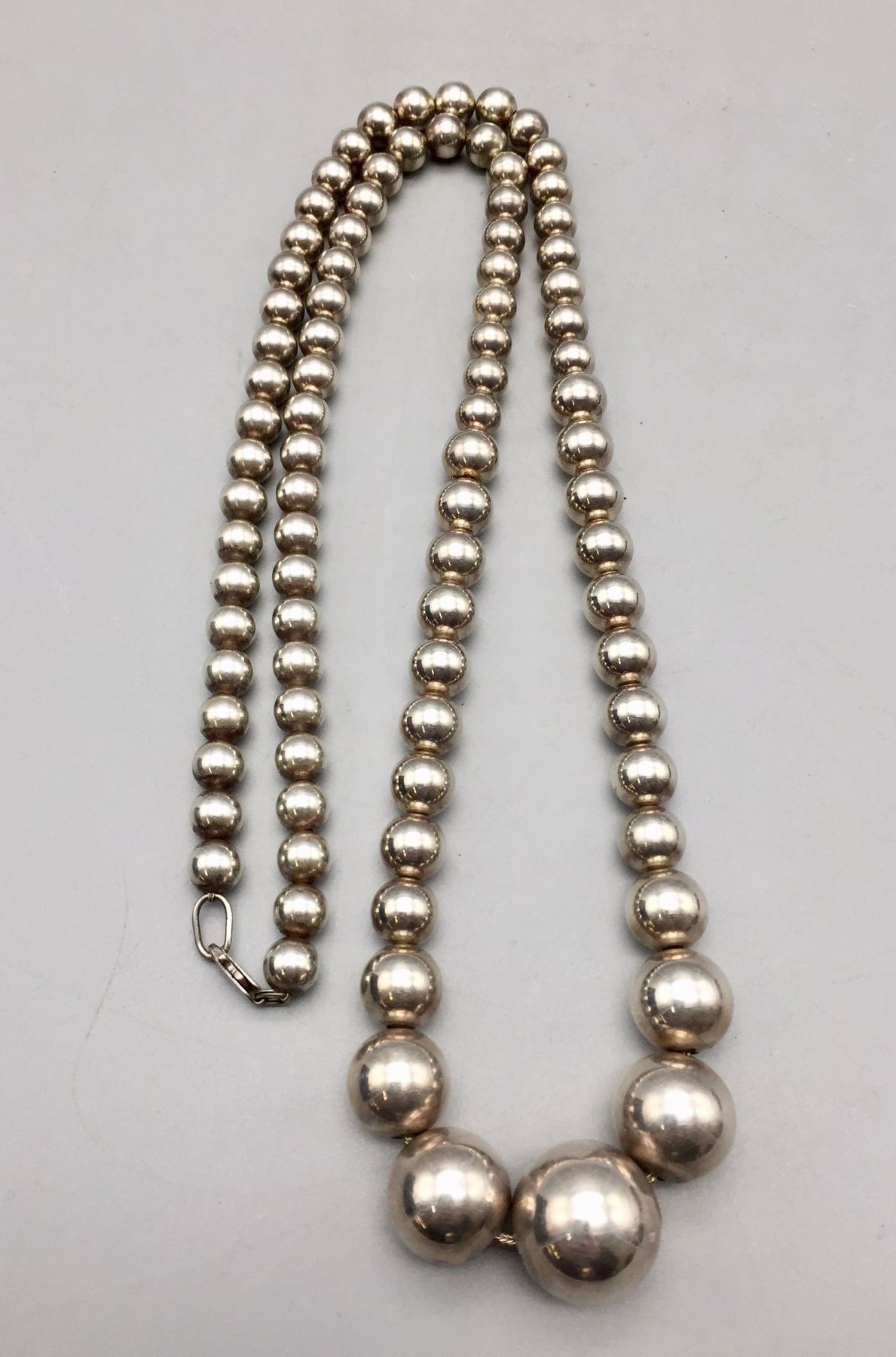 Silver Bead Necklace
