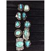 Image 2 : Group of 10 Vintage Turquoise Rings