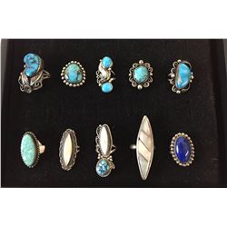 Group of 10 Vintage Rings