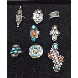 Group of 8 Vintage Rings