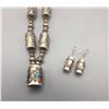 Image 1 : Drum Bead Necklace and Earring Set
