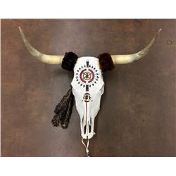 Painted Cow Skull