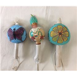 Group of Three Hopi Rattles