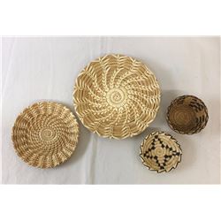Group of Four Tohono O’odham Baskets