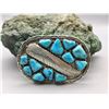 Image 1 : Zuni Turquoise and Sterling Belt Buckle - Pin