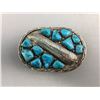 Image 2 : Zuni Turquoise and Sterling Belt Buckle - Pin