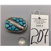 Image 6 : Zuni Turquoise and Sterling Belt Buckle - Pin