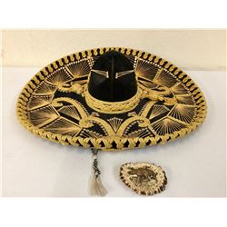 Mexican Sombrero and Rasmussen Belt Buckle
