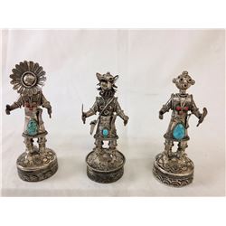 Group of Sterling Silver Kachina Figures