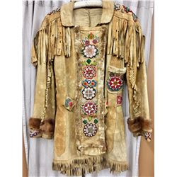 Circa 1900 Beaded Leather Jacket
