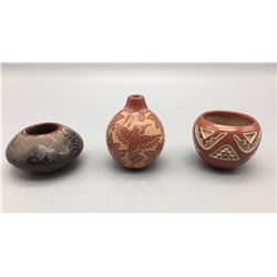 3 Fine Santa Clara Pots