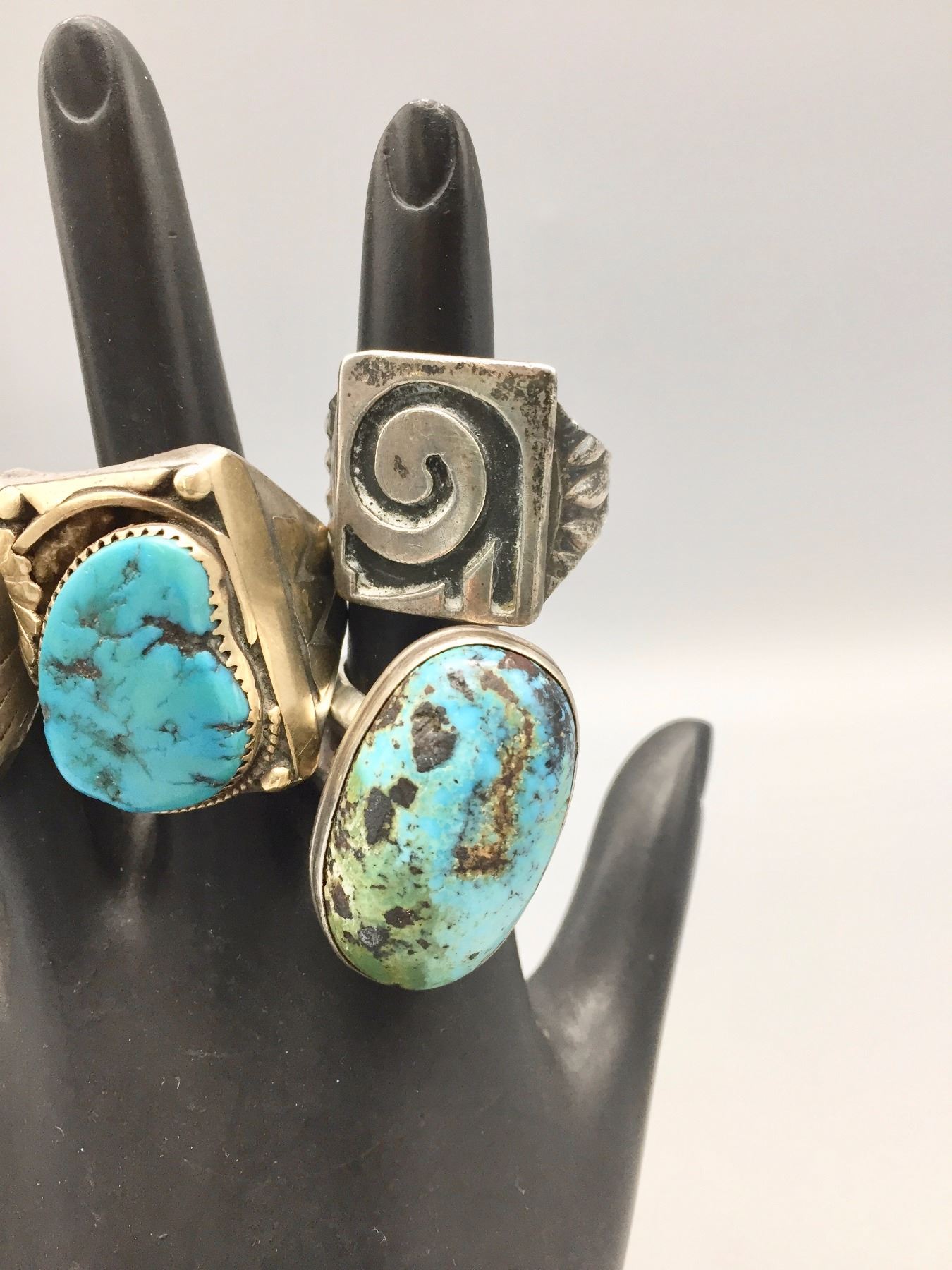 Group of Large Navajo/Zuni/Hopi Rings
