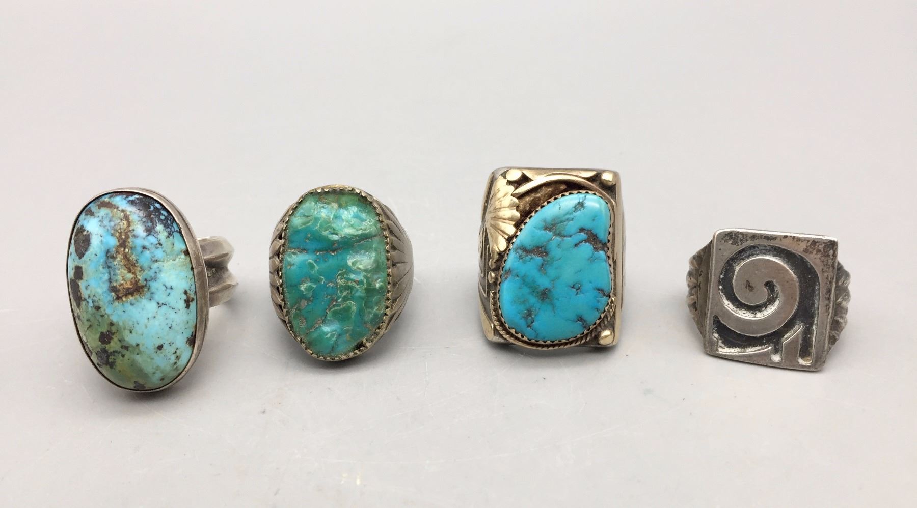 Group of Large Navajo/Zuni/Hopi Rings
