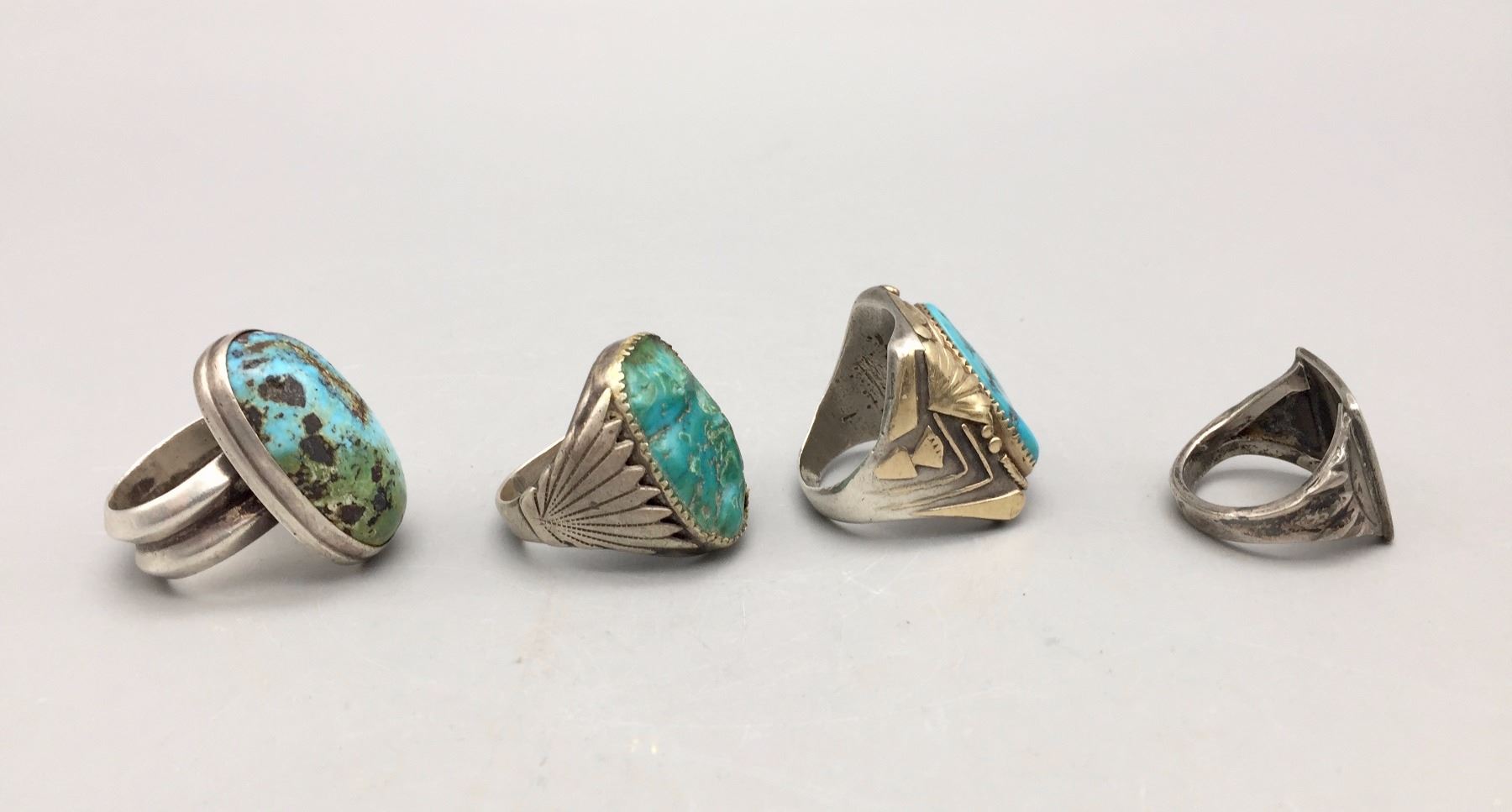 Group of Large Navajo/Zuni/Hopi Rings