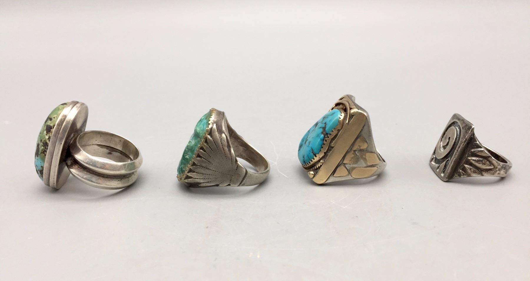 Group of Large Navajo/Zuni/Hopi Rings