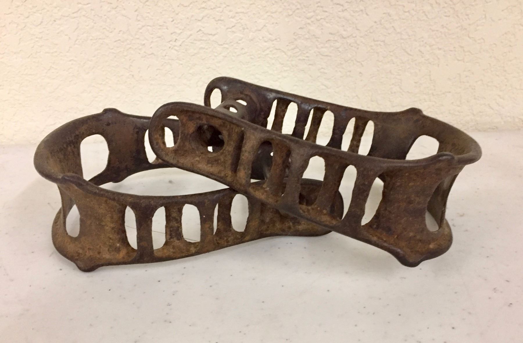 Antique Metal Stirrups and Mohair Cinch