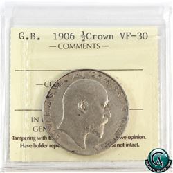Great Britain 1906 1/2 Crown ICCS Certified VF-30.