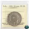 Image 1 : Great Britain 1906 1/2 Crown ICCS Certified VF-30.