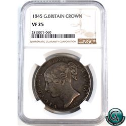 Great Britain 1845 Crown NGC Certified VF-25