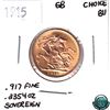 Image 1 : Great Britain 1915 Gold Sovereign Choice BU.