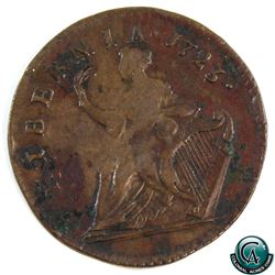 Ireland 1723 George I Woods Hibernia half penny (KM-117.2) VF (Oxidation)