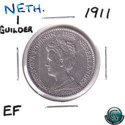 Netherlands 1911 1 Guilder Extra Fine