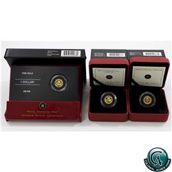 Canada: 2006, 2007 & 2008 Gold Louis 1/20oz Fine Gold Coins. 3pcs (TAX Exempt)