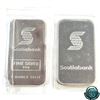 Image 1 : Pair of Scotiabank 1oz Fine Silver Bars (Tax Exempt). Set comes with the Rare Scotiabank bar produce