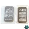 Image 1 : Pair of Scarce Johnson Matthey 1oz Fine Silver Bars with TD Logo (Tax Exempt). Serial # 020485 & #02