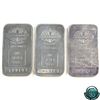 Image 1 : Vintage 1981 Engelhard 1oz Fine Silver Bars with Blank Reverse & centered weight stamp (Tax Exempt).