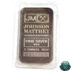 Image 1 : Scarce Johnson Matthey 2oz Fine Silver Bar with JM Logo Reverse (Tax Exempt). Serial #015323.