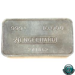 1st Series Engelhard Canada 10oz Commercial Variation Fine Silver Bar (Tax Exempt). Serial #271862