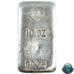 Scarce! Johnson Matthey USA 10oz Fine Silver Bar - Small Logo 'Wide Space 999' (Tax Exempt).