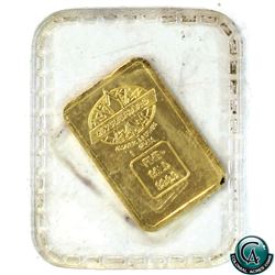 Ultra Scarce Engelhard 1 gram Fine Gold Bar with Maple Design (Tax Exempt).