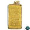 Image 1 : Scarce Johnson Matthey 5gram Fine Gold Bar with JM Logo Reverse in 10K Bezel (Tax Exempt). Serial #0