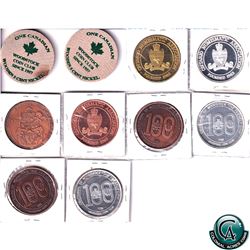 Token: 1965-2004 Woodstock Coins Club commemorative token. Lot includes: 1965 Antique Bronze plate,