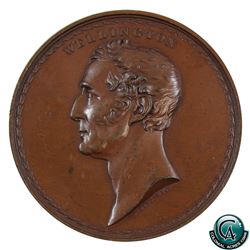 Medal: 1839 Duke of Wellington, Warden of the Cinque Ports. Struck in Copper 55mm. Nice EF Medal. (E