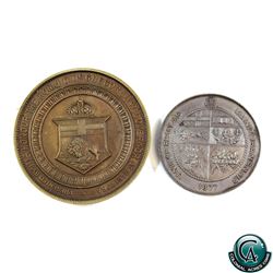 Medal: A Pair of Manitoba Vintage Medals: 1877 Silver and a larger No date Bronze. Both Choice UNC.