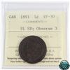Image 1 : 1-cent 1891 SL SD Obverse 3 ICCS Certified VF-30.